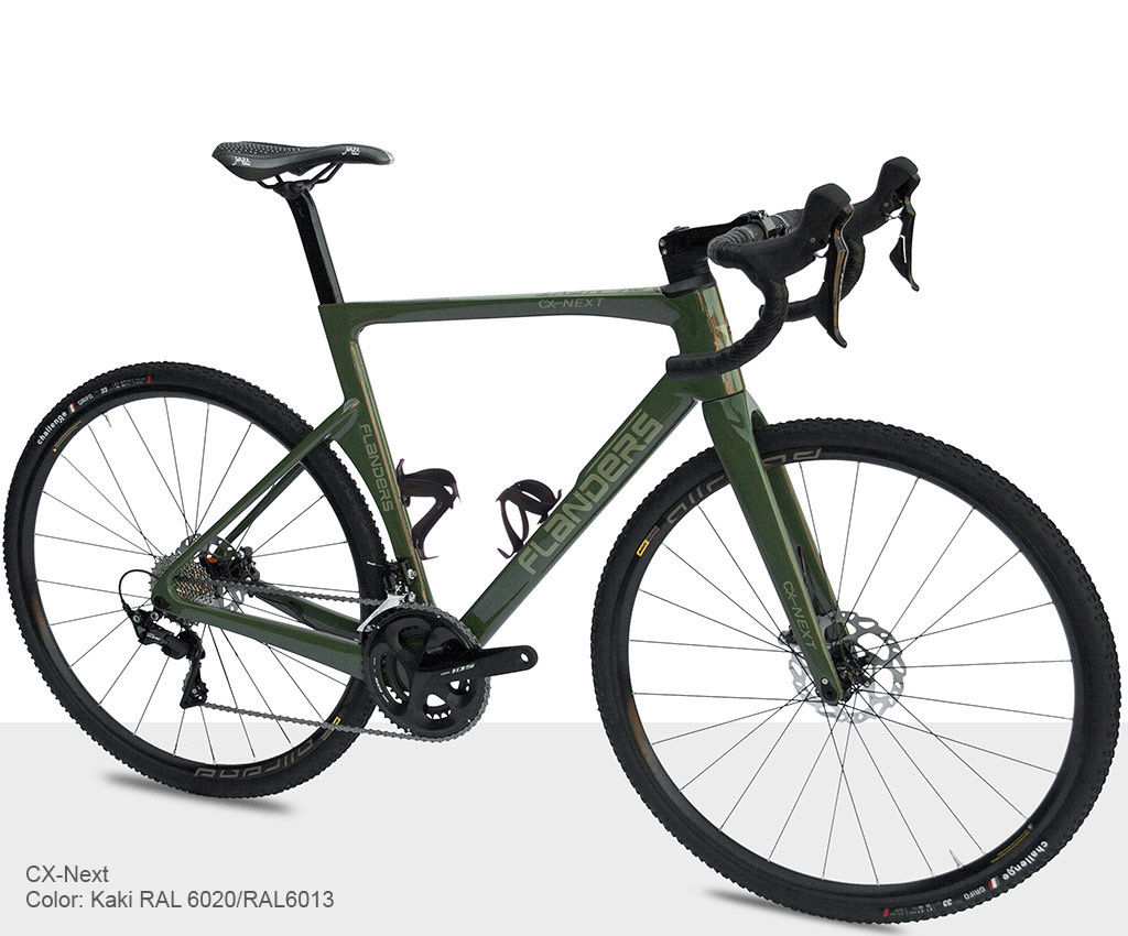 FLANDERS Cyclo-cross CX-Nxt, Shimano 105, Ultegra, Di2, DT, Mavic, Selle Italia, Schwalbe